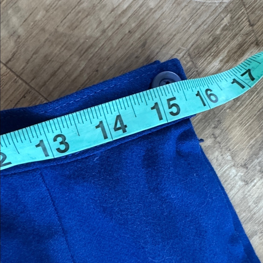 Vintage Pendleton Wool Blue Midi Pencil Skirt Size 14 - Picture 11 of 11
